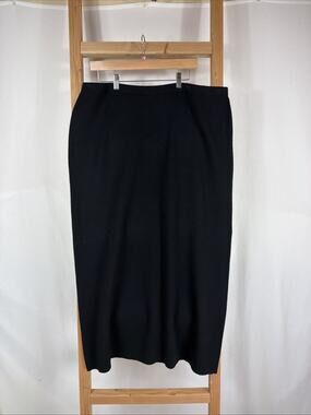 Vintage 90's Eddie Bauer Black Knit Long Skirt #1309 Size XXL Hong Kong